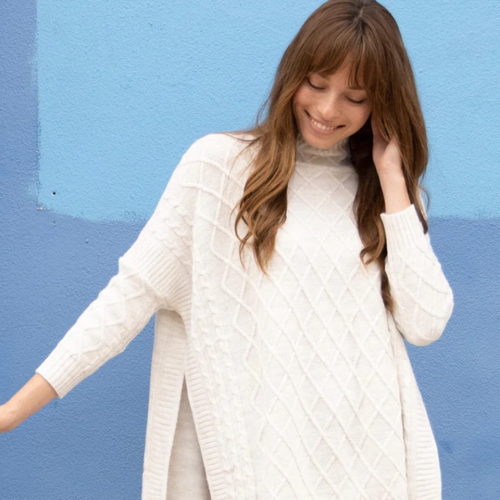 MER-SEA Lisbon Traveler Pullover Sweater in Sea Salt, OS